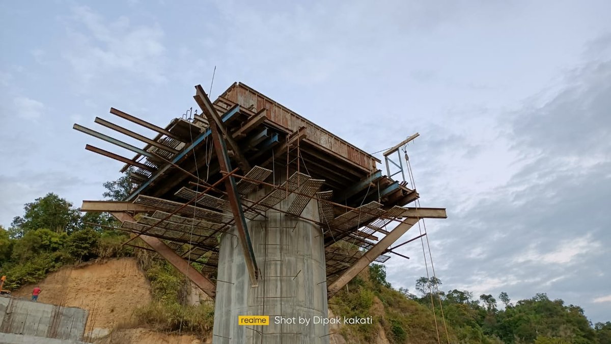 Bhairabkund Bridge — Pier staging and formwork for superstructure