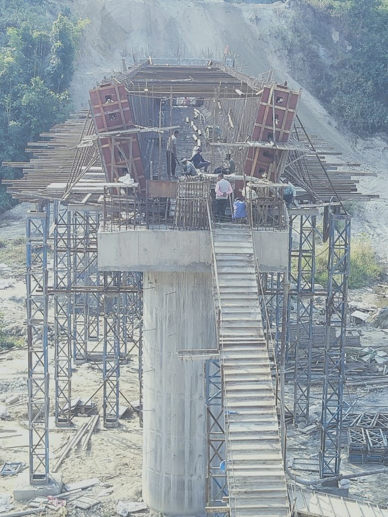 Bhairabkund Bridge — Soffit reinforcement on pier cap