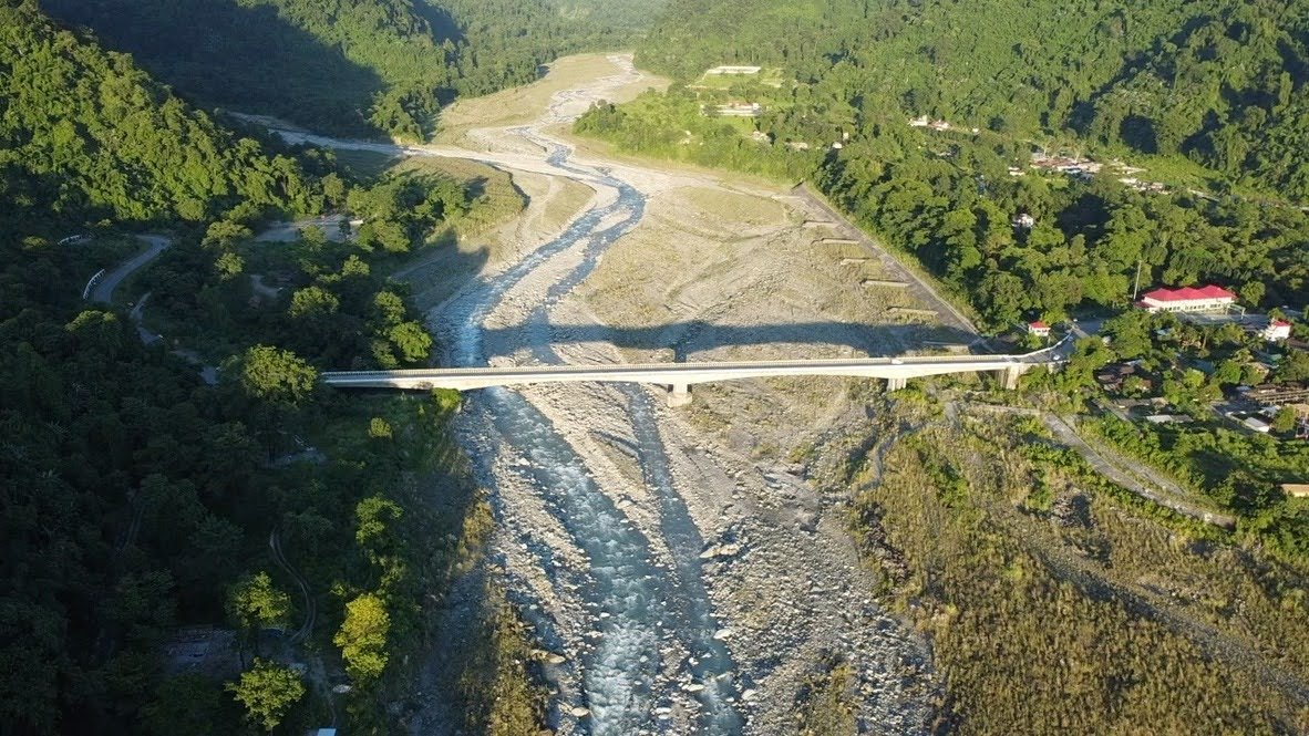 Deopani Bridge — Aerial overview of full 300m span