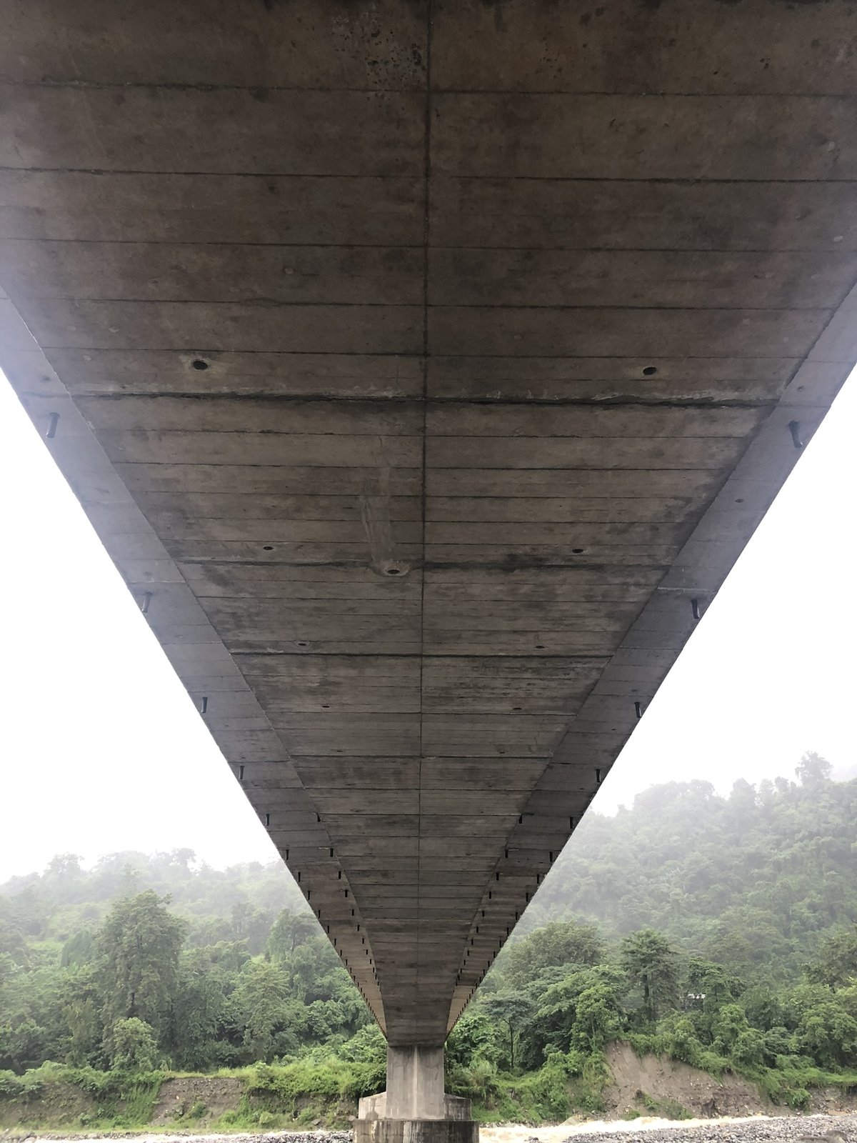 Deopani Bridge — Underside box girder engineering view
