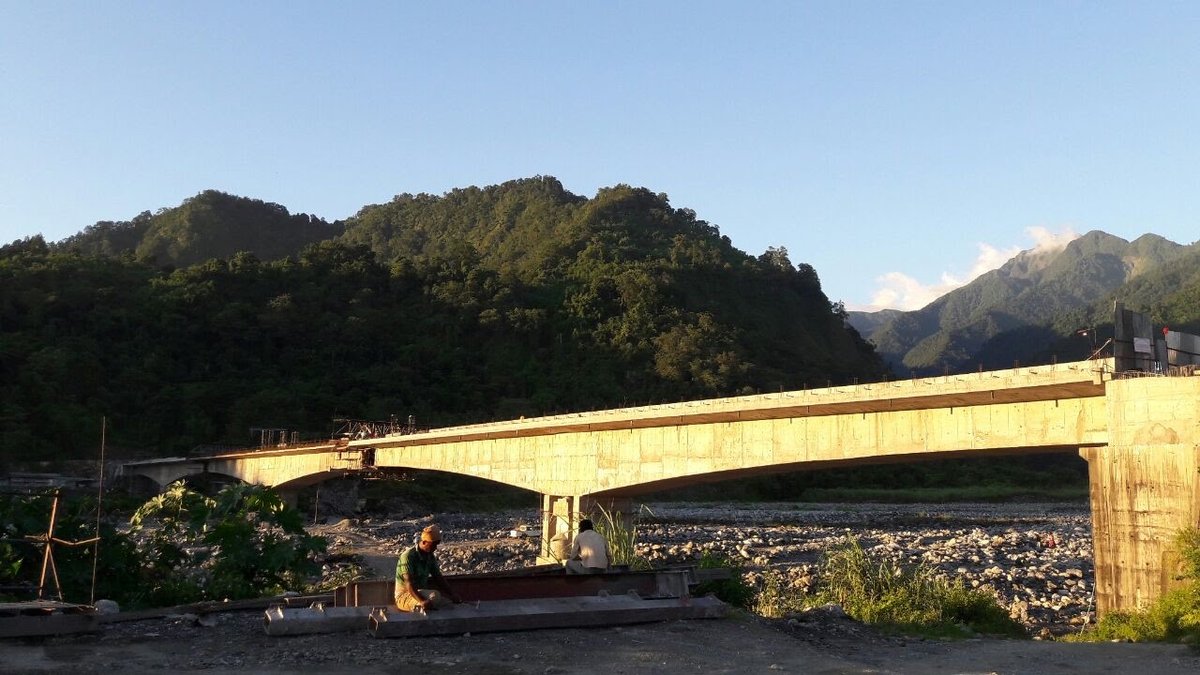Deopani Bridge — Golden hour construction phase